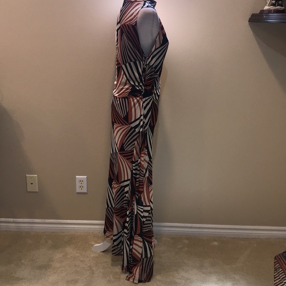 NWT Taylor Mesh Mock Turtleneck Asymmetric Hem Side Ruched Midi Dress-Size 16 - Picture 9 of 16